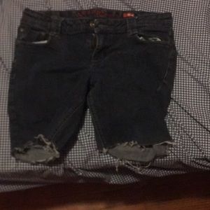 Long jean shorts